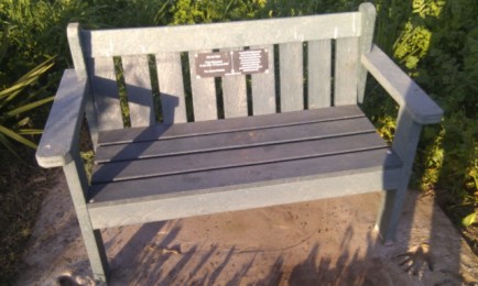 A bench dedicated to a dead grandparent